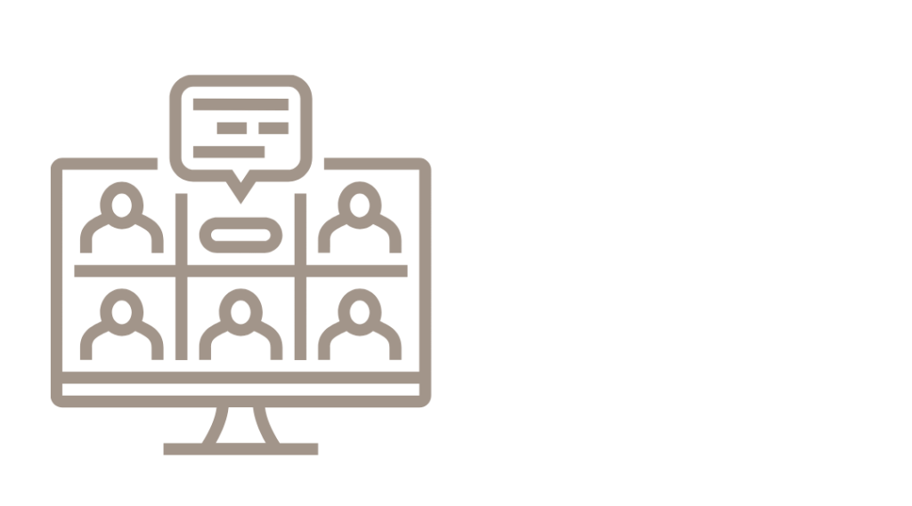 Icon of a virtual meeting.
