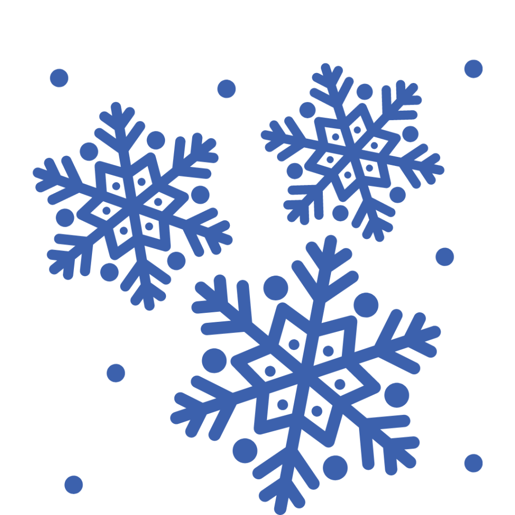 Graphic of snowflakes.