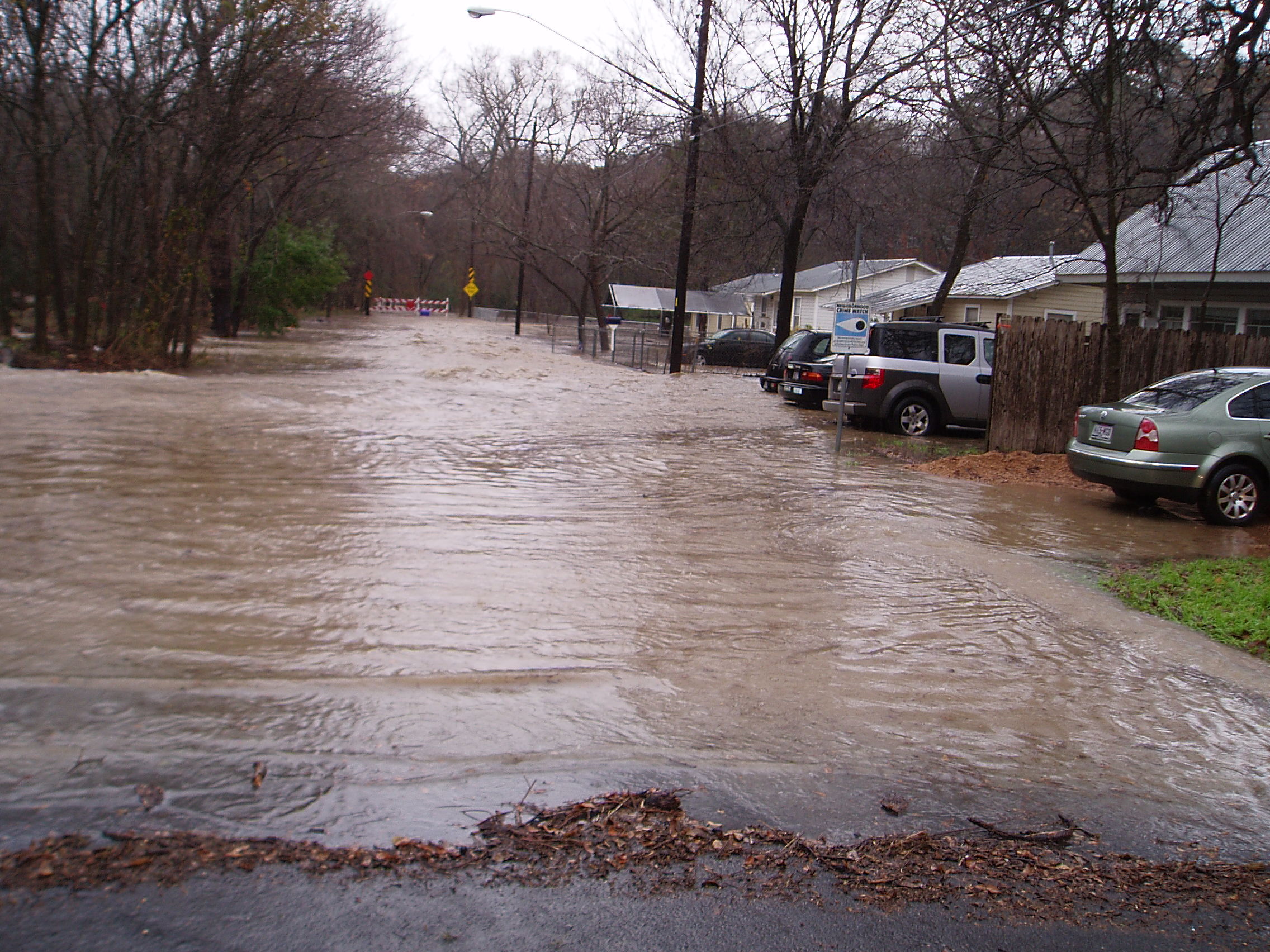 Flooding along West Bouldin Creek 