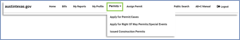 Visual representation of Permits location