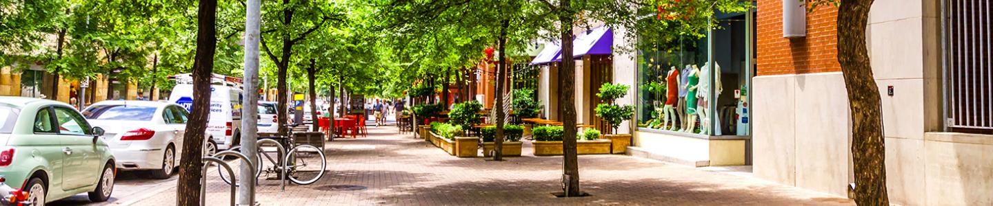 Downtown sidewalk