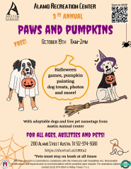 Paws and Pumpkins Event Flyer