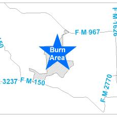 Map of area where prescribed burn will take place