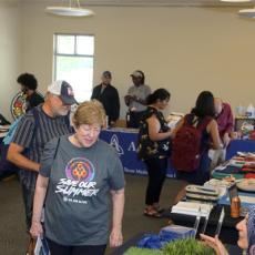 A photo showing people at an Emergency Preparedness Pop-up event.