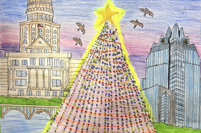 Youth Drawing of Zilker Holiday Tree